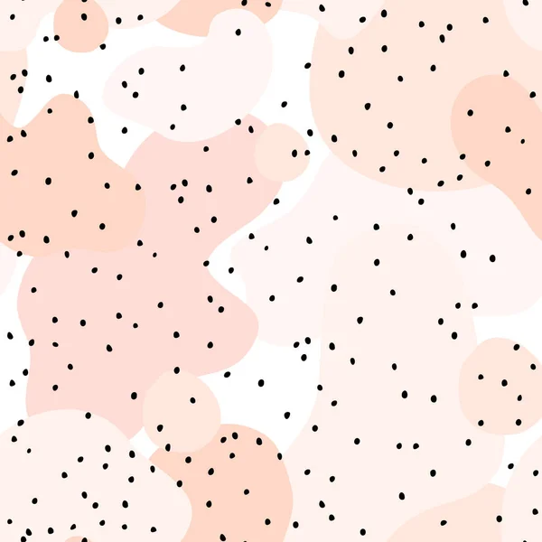 抽象有機形状迷彩シームレスパターン 現代的なカットアウトフォーム 紙のカットアウト幾何学的要素の背景 サーフェスデザイン テキスタイル用ベクトルイラスト — ストックベクタ