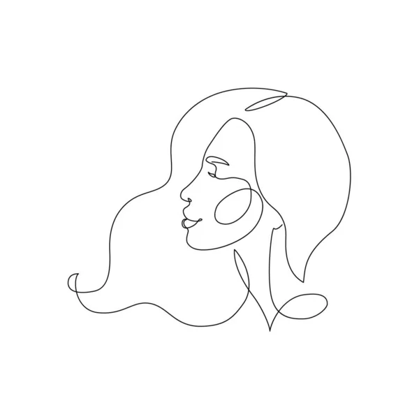 Verseau Femme Signe Astrologique Belle Fille Dans Style Line Art — Image vectorielle