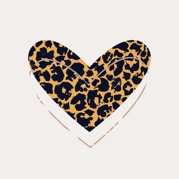 Abstract Modern Heart Shapes Silhouette Skin Print Grunge Texture Template — 图库矢量图片
