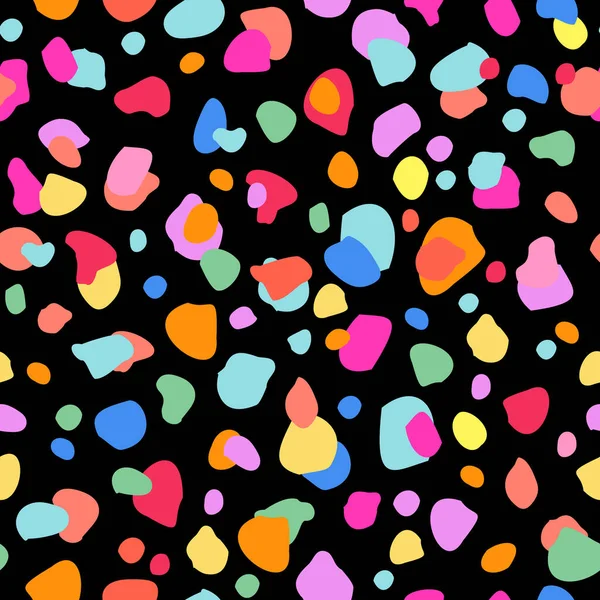 Funky Bold Geometric Print Rainbow Gradient Colors Colorful Organic Spots — Vector de stock