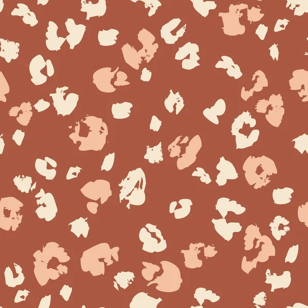 Animal Skin Print Leopard Spotted Fur Seamless Pattern Design Trendy —  Vetores de Stock