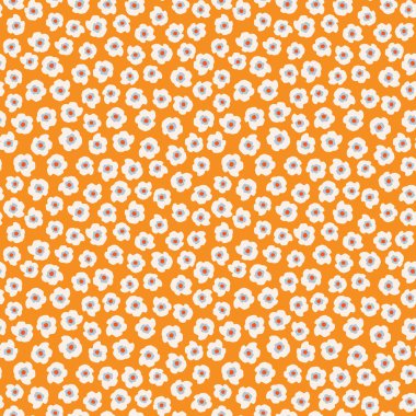 Soyut çiçek desenleri retro tarzında. Soyut küçük çiçekli basit bir yüzey tasarımı. Tekstil, kumaş, duvar kağıdı tasarımı için Ditsy vektörü tekrarlanmış arka plan. Çiçek açan papatyalar