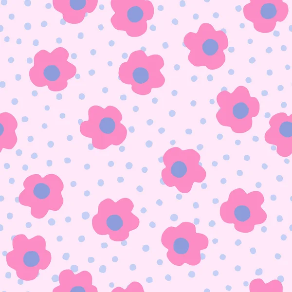 Abstract Floral Seamless Pattern Simple Surface Design Abstract Small Flowers — 图库矢量图片