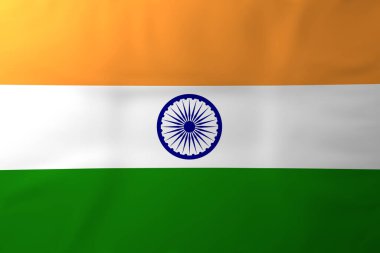 Waving India Flag, 3d render. High quality 3d illustration