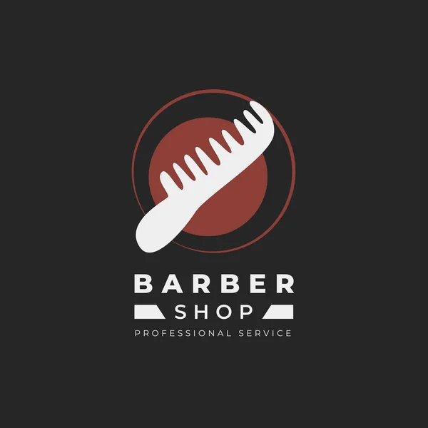 Vintage Color Barber Shop Logo — Stock Vector