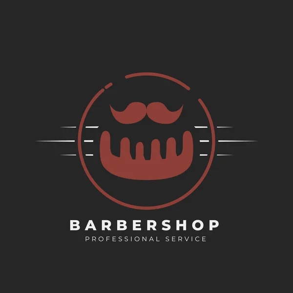 Vintage Color Barber Shop Logo — Stock Vector