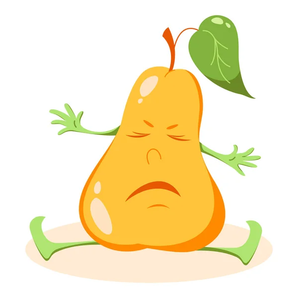 Yellow pear sitting on the floor. — Archivo Imágenes Vectoriales