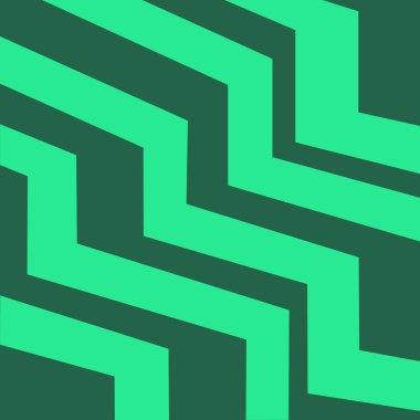 Zig zag dikişsiz desen, kumaş desenli yeşil renk. Vektör İllüstrasyonu