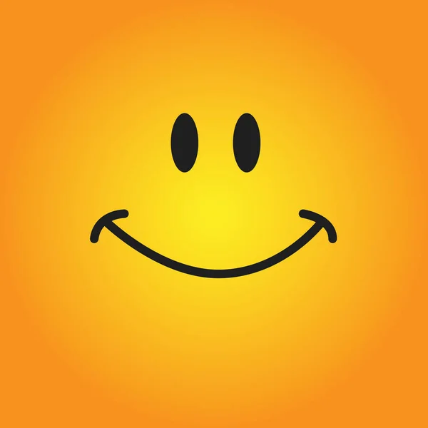 Emoji Cara Sorridente Emoticon Rosto Exibido Fundo Amarelo Completo — Vetor de Stock