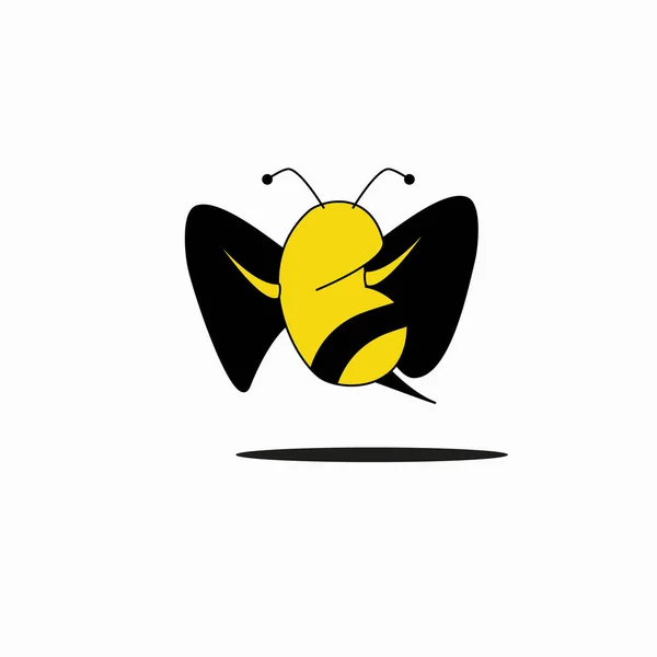 Včelí Pojmy Logo Vektorové Grafické Abstraktní Ilustrace Hmyzí Charakter Vektor — Stockový vektor