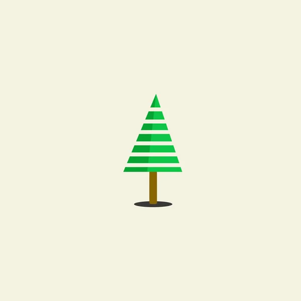 Fir Tree Pine Icon Silhouette Vector Logo Flat Isolated Element — стоковый вектор