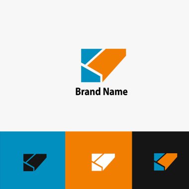 K harfi basit logo, simge tasarımı. K harfi işareti, Yaratıcı başlangıç K logo tasarım şablonu.