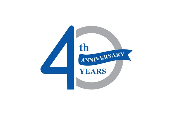 40E Anniversaire Logo Design — Image vectorielle
