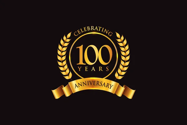 100周年記念ロゴデザイン — ストックベクタ