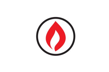 Ateş alevi ikonu tasarım şablonunun yaratıcı grafik vektörü