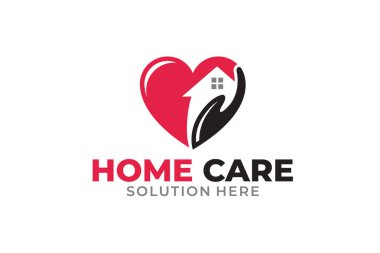 Ev sağlığı hizmetleri logo tasarım şablonunun yaratıcı grafik vektörü