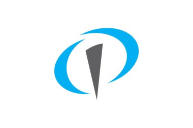 Logo tasarımı için C ve P harflerinin resimleme vektörü grafiği 