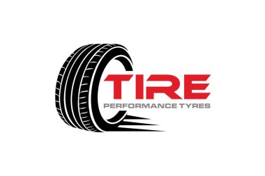 Otomotiv lastikleri dükkan logosu tasarım şablonu grafiği