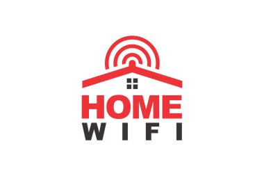 Wi-Fi internet erişim logo tasarım şablonunun grafiksel vektörü