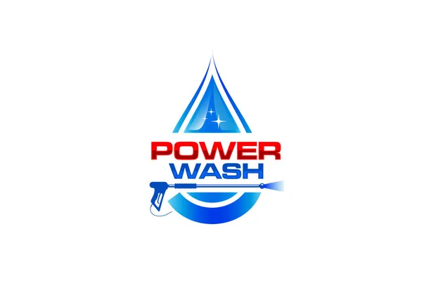 Illustratie Vector Grafiek Van Druk Power Wash Spray Logo Ontwerp — Stockvector