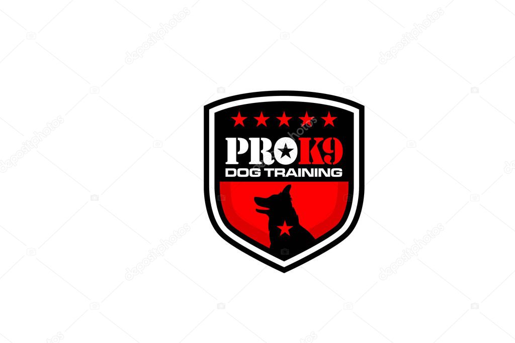 Illustration vector graphic of dog training concept logo design template