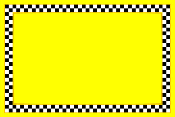 Черно-белая коробка на желтом фоне для рекламы коммерческого бизнеса соблазняет дизайном.