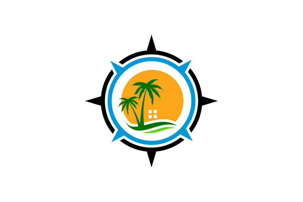 Fun Beach Place Logovorlage Für Ihr Unternehmen — Stockvektor