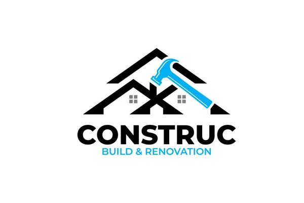 Ilustrație Grafică Vectorială Construcției Renovării Reparării Casei Șablonului Proiectare Logo — Vector de stoc