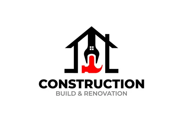 Illustration Graphique Vectoriel Construction Rénovation Réparation Maison Modèle Conception Logo — Image vectorielle