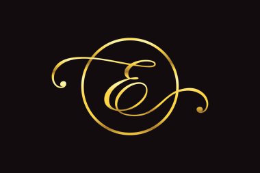E simgesi logo şablon tasarımının resimleme vektörü grafiği 