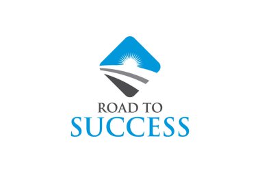 Anahtar logosu tasarımı ile özetlenecek yolun resimleme vektörü grafiği