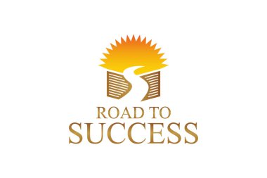 Anahtar logosu tasarımı ile özetlenecek yolun resimleme vektörü grafiği