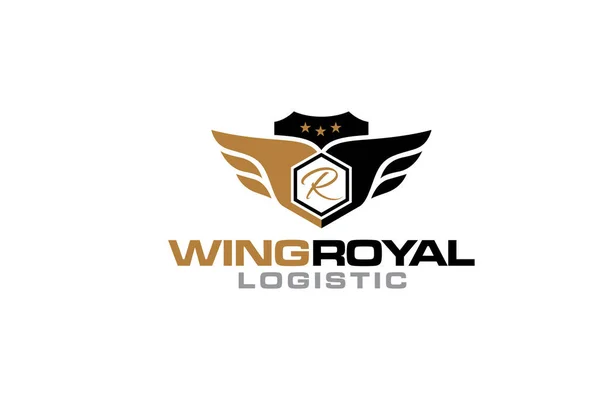 Illustration Vector Express Logistics Delivery Company Logo Design Template — Stock Vector
