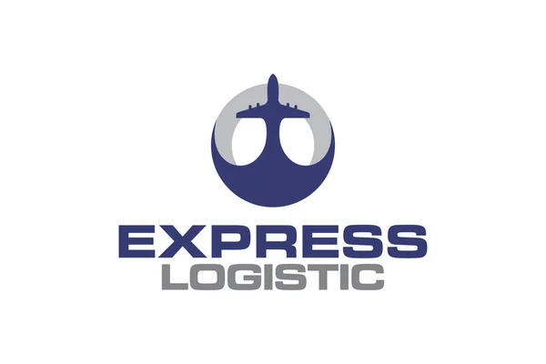 Ilustracja Logistyki Ekspresowe Logo Firmy Projektowej Szablon — Wektor stockowy