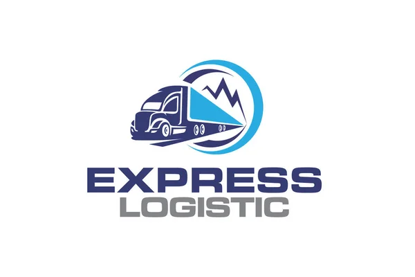 Ilustracja Logistyki Ekspresowe Logo Firmy Projektowej Szablon — Wektor stockowy
