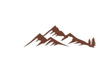  Dağ silueti sembolü tasarım şablonunun grafik vektörü