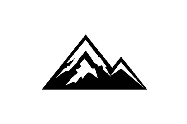 Dağ Silueti Sembolü Tasarım Şablonunun Grafik Vektörü — Stok Vektör