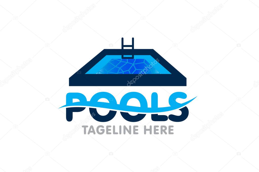 Creative innovation graphic vector for swimming pool concept logo design
