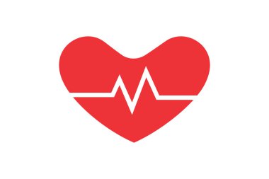 Kalp atış hızı logo vektör tasarımı 2 
