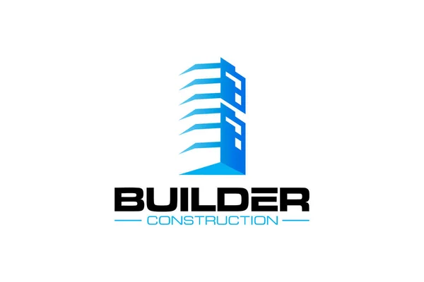 Illustration Vector Graphic Construction Building Concept Logo Design Template — Stock Vector