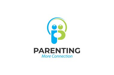 Sağlıklı Ebeveynlik Bağlantı logo tasarım şablonu grafiği