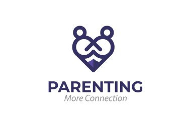 Sağlıklı Ebeveynlik Bağlantı logo tasarım şablonu grafiği