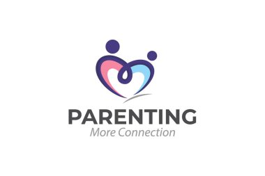Sağlıklı Ebeveynlik Bağlantı logo tasarım şablonu grafiği