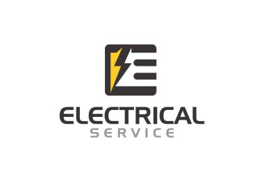 Elektrikçi hizmeti logosu tasarım şablonu-03 için yaratıcı grafik vektörü