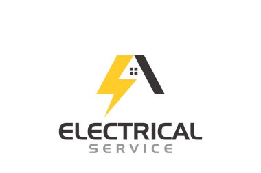 Elektrikçi hizmeti logosu için yaratıcı grafik vektörü. Tasarım şablonu-09