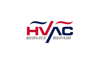 Isıtma ve soğutma onarım servisi Logo tasarım şablonunun grafik vektörü