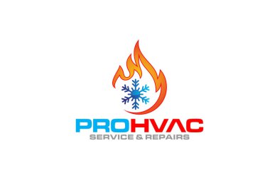 Isıtma ve soğutma onarım servisi Logo tasarım şablonunun grafik vektörü