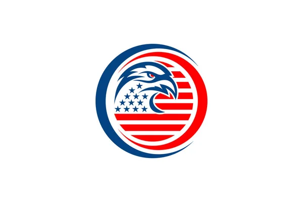 Illustration Vector Graphic Eagle Head American Icon Logo Design Template — Stock Vector