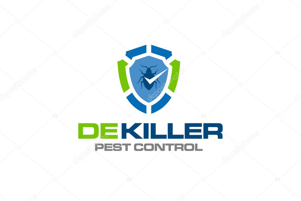 Illustration vector graphic of disinfection service and pest control logo design template