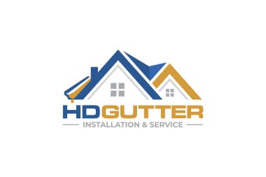 Oluk kurulumu ve onarım hizmeti logosu tasarım şablonu illüstrasyon grafik vektörü